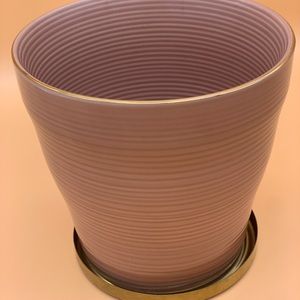 H&M Home Pink Gold Flower Planter